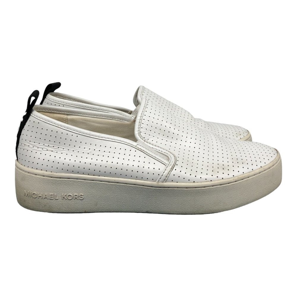 Michael Kors White Slip-On Slippers